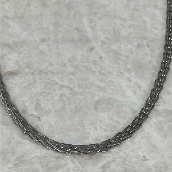 Trifari Twisted Silver Necklace - Picture 2 of 9